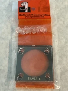 Capital Plastic Holder For 1 Franklin Half Dollar Coin 2x2 Black Display Acrylic - Picture 1 of 3