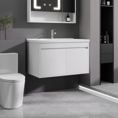 32'' Bathroom Vanity with Ceramic Sink Combo& Soft-Close Cabinet Door, Floating  - Image 1 of 4