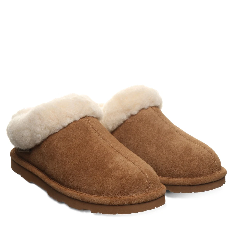 Zapatillas Bearpaw Brina para mujer - 3348 W - Acogedoras zuecas de gamuza Co nogal - 11 medianas Foto 1 de 1