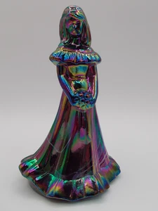 Fenton Purple Slag Carnival Bridesmaids doll.  Measures 7” - Picture 1 of 5