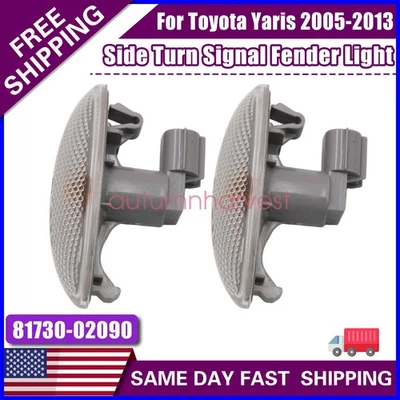 2Pcs For Toyota Yaris 2005-2013 81730-02090 Side Turn Signal Fender Light - Image 1 of 4