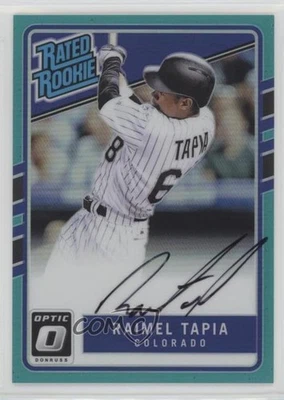 2017 Donruss Optic Rated Rookies Signatures Aqua Prizm /125 Raimel Tapia Auto RC - Image 1 of 2