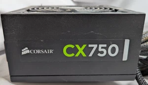 Corsair 750w CX750 80 Plus Modular ATX PC PSU Power Supply Black - Afbeelding 1 van 3
