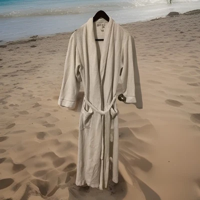 Bata De Colección Oscar de la Renta Neiman Marcus Talla Única Mujer Blanca Punto Geométrico Foto 1 de 4