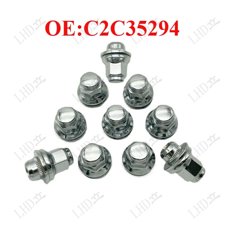 10 шт металлических стандартных зажимных гаек для автомобильных колес C2C35294 для Jaguar S-Type X-Type XJ8 - Изображение 1 из 4