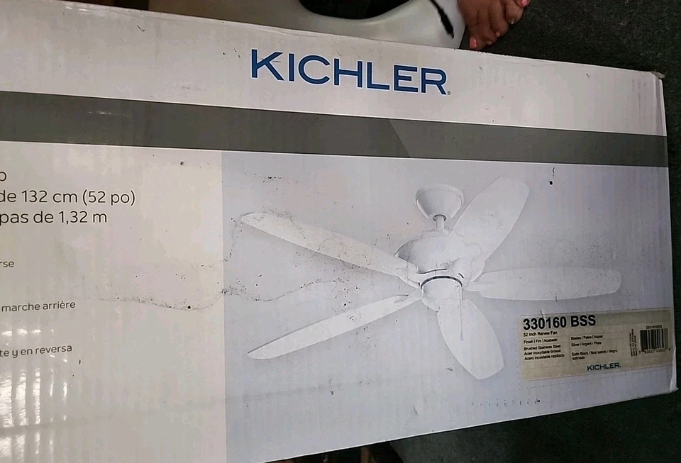 Kichler Lighting 330160BSS Renew Indoor Ceiling Fan Brushed Stainless Steel - Image 1 of 4