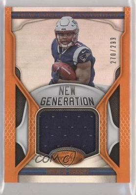 2019 Certified New Generation Jerseys Mirror Orange /299 Damien Harris Rookie RC - Image 1 of 2