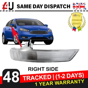 FOR FORD MONDEO MK4 DOOR WING MIRROR INDICATOR LENS CLEAR RIGHT DRIVER SIDE - Picture 1 of 5