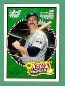 2005 UPPER DECK BASEBALL HEROES EMERALD PARALLEL #/199 - PICK YOUR CARD - Picture 1 of 176