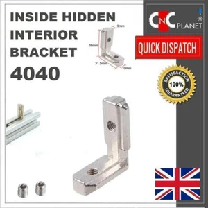 90 Grad innen versteckte Eckverbindung L Innenwinkel Aluminium Strangpressprofil 4040  - Bild 1 von 11
