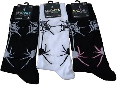 MACAHEL Halloween Socks Spider Web 3 Designs mens 6-11 uk