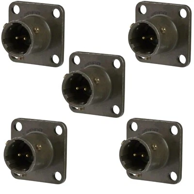 Amphenol MS3112E8-2S Circular Mil Spec Connector 2 Position, 5 Pcs - Image 1 of 4