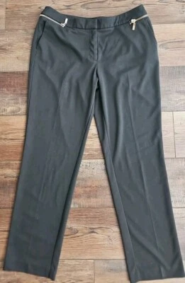 Womens Pants Sz12 Zac & Rachel  Black Zipper Pockets Stretchy  Mid Rise Straight - Image 1 of 4
