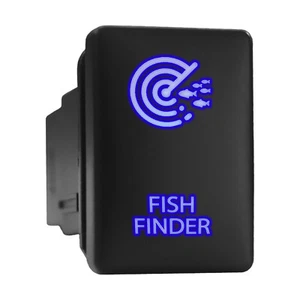 FISH FINDER - LED Push Button Replacement for TOYOTA (1.28 x 0.87 in) Blue - Picture 1 of 3
