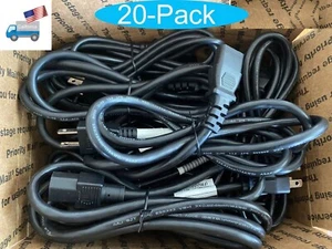 20-Pack NEW 3-Prong 6ft Safe AC Power Cords for Scanner, PC, Monitor,ATX PSU - Picture 1 of 6
