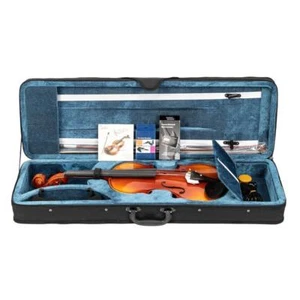 Glarry Full Size 4/4 Acoustic Spruce Violin Ebony With Bow+Rosin+Hard Case US - Picture 1 of 10