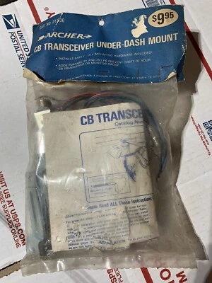 NOS Vintage Archer CB radio Transceiver Under Dash Mount Kit # 21-566 Removable - Image 1 of 4