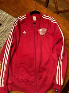 Adidas Wisconsin Badgers NCAA Men’s Red Track Jacket Size XL