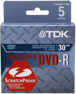 3 TDK ScratchProof mini-DVD-R ,For Sony, Canon, Panasonic, etc.Camcorder Discs - Picture 1 of 1