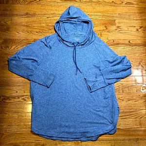 Felpa con cappuccio Athleta donna Uptempo 1X blu elasticizzata yoga tunica tempo libero - Foto 1 di 8
