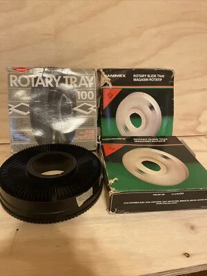 4 Rotary Slide Tray Lot 2400 / 2000, Sawyers, Hanimex For Sears Gaf, Nikon 2x2 - Image 1 of 4