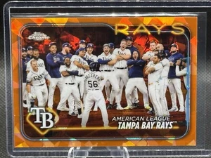 2024 Topps Chrome Sapphire Tampa Bay Rays Team Card Orange /25 - Picture 1 of 3
