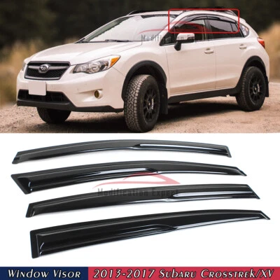 Viseras de ventana para 13-17 Subaru XV Crosstrek 12-16 Impreza Hatchback JDM Mugen Foto 1 de 4