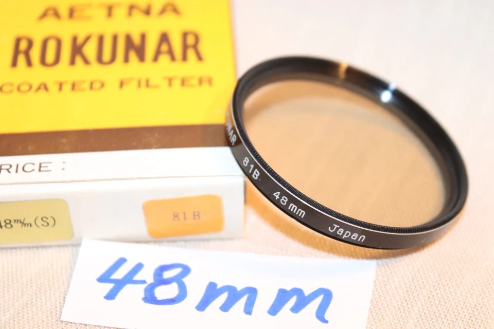 NOS Rokunar 48mm 81B Warm FILTER Japan 48mm 81B Warm Light Balancing Filter-Mint - Image 1 of 4