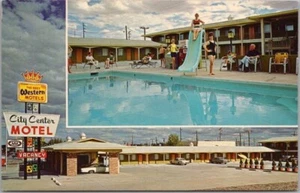 HOLBROOK, Arizona Postcard "CITY CENTER MOTEL" Highway ROUTE 66 Roadside c1960s - Picture 1 of 2