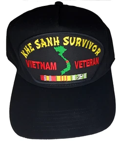 Khe Sanh Survivor Vietnam Veteran Hat - Black Golf - Veteran Owned Business - Picture 1 of 1