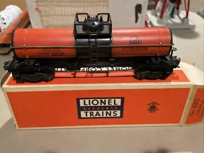 ORIGINAL LIONEL 6315 GLOSSY GULF TANK CAR - BRICK OB - C-7+- 1956 - Image 1 of 4
