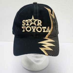 Star Toyota Hat Baseball Cap Shark Embroidered Logo Black Gold Adjustable - Picture 1 of 10
