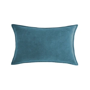 Pack de 2 fundas de almohada rectangulares de terciopelo de algodón de 12"x20" colores lisos, 18 colores - Imagen 1 de 37