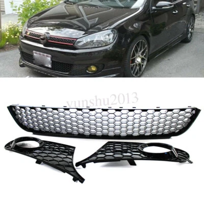 Grille Front Lower Fog Light Grill Cover for 09-13 VW Golf/Jetta Sportwagen MK6 - Изображение 1 из 4