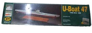 Vintage Amati U-Boat 47 Type VII B - 1936 1:72 Scale 1602 Model Kit Italy - Picture 1 of 7