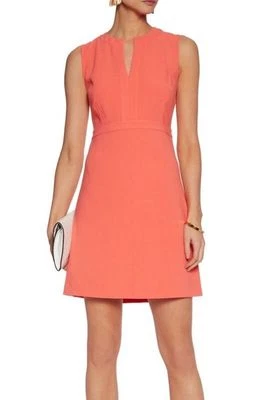 $368 NUEVO CON ETIQUETAS DVF FLEUR Vestido Coralline Sin Mangas Línea A Talla 10 y Talla 12 Foto 1 de 4