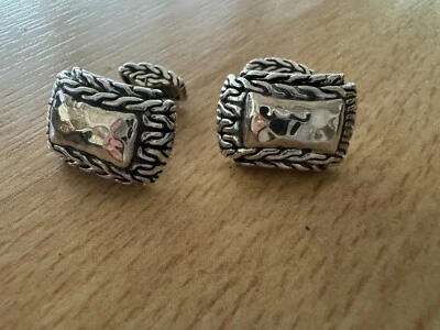 Auténticos gemelos John Hardy de plata de ley de oro amarillo de 22 k Foto 1 de 4