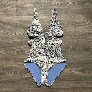 BECCA Small Animal Instincts Cut Out Einteiler Schwimm Badeanzug Leopardenmuster - Bild 1 von 8