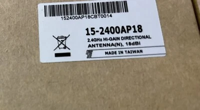 15-2400ap18 High Gain Patch Antenna Long Range Broadcast Waterproof Uv Resistant - Image 1 of 4