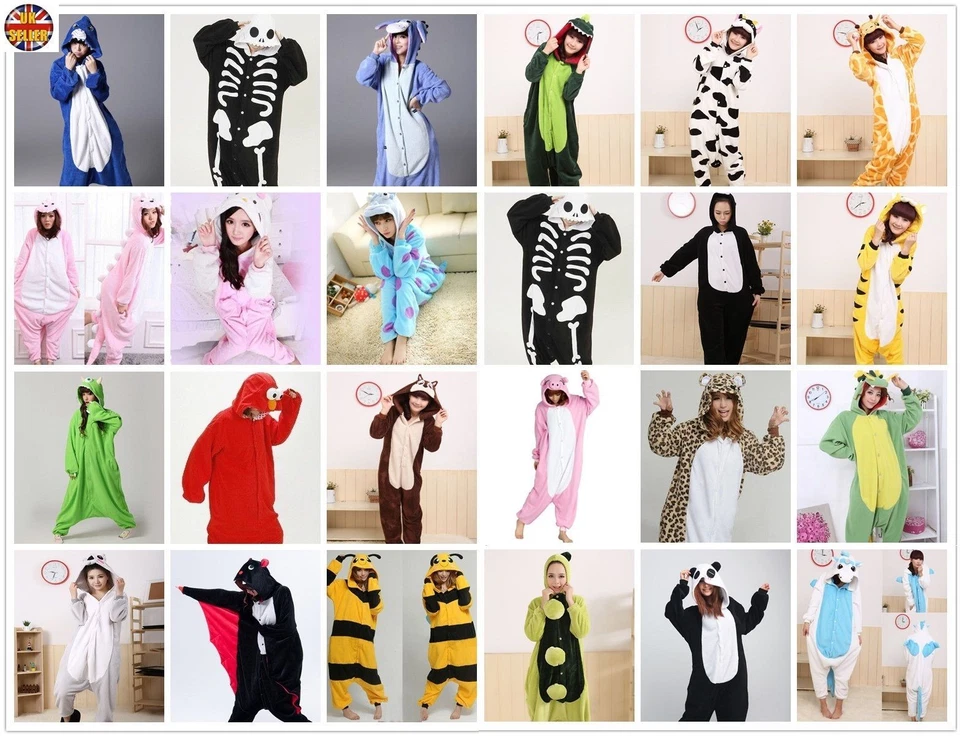 Unisex Mono Animal Kigurumi Pijama Prendas para dormir Sudaderas con capucha Vestido elegante Disfraz Foto 1 de 1