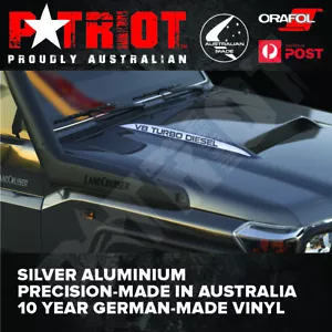 V8 TURBO DIESEL Decal Sticker for Landcruiser 76 70 78 79 series bonnet scoop - Picture 1 of 11
