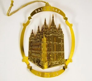 Salt Lake Tempel Gedenk Laser geschnitten geätzt Messing Feiertag Ornament - Bild 1 von 4