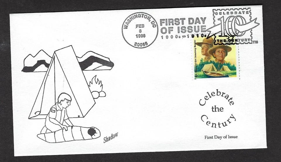 1998 Boy Scouts Celebrate Century # 3183j FDC Shadow - Image 1 of 1