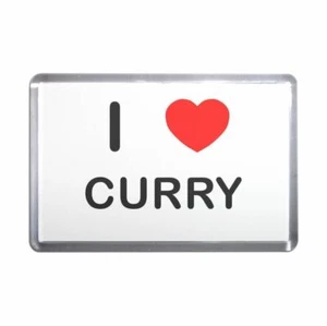 Curry I Love Heart Plastic Fridge Magnet (S, M, L, XL) - Picture 1 of 10