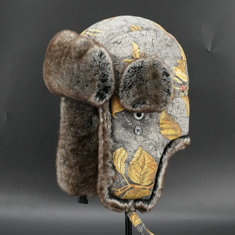 Hommes Aviateur Chapeau Trappeur Casquette Ski Ouchanka Russe Cosaque Faux Fur - Photo 1/4