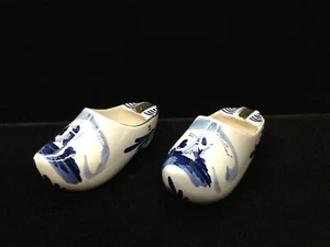 JUEGO DE 2 CENICEROS DE 5" DE CERÁMICA HOLANDA PINTADOS A MANO DELFT AZUL CERÁMICA - Imagen 1 de 5