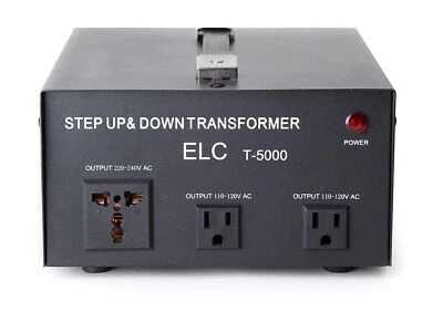 ELC T-5000 5000-Watt Voltage Converter Transformer - Step Up/Down - 110V/220V... - Image 1 of 2
