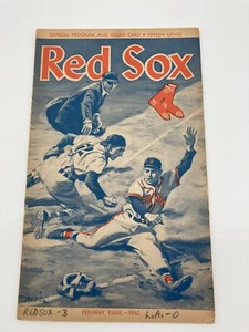 1961 Boston Red Sox Program Carl Yastrzemski First RBI Multi Hit GM/Triple 4/15 - Picture 1 of 21