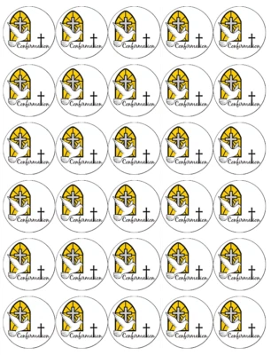 FRANKIES BAKERY Confirmation x 30 Edible Cupcake Toppers Edible Wafer Paper Fairy Cake Toppers