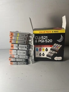 Canon CLI-521 & PGI-520 Value Pack (8 inks) FREE POST - Picture 1 of 5